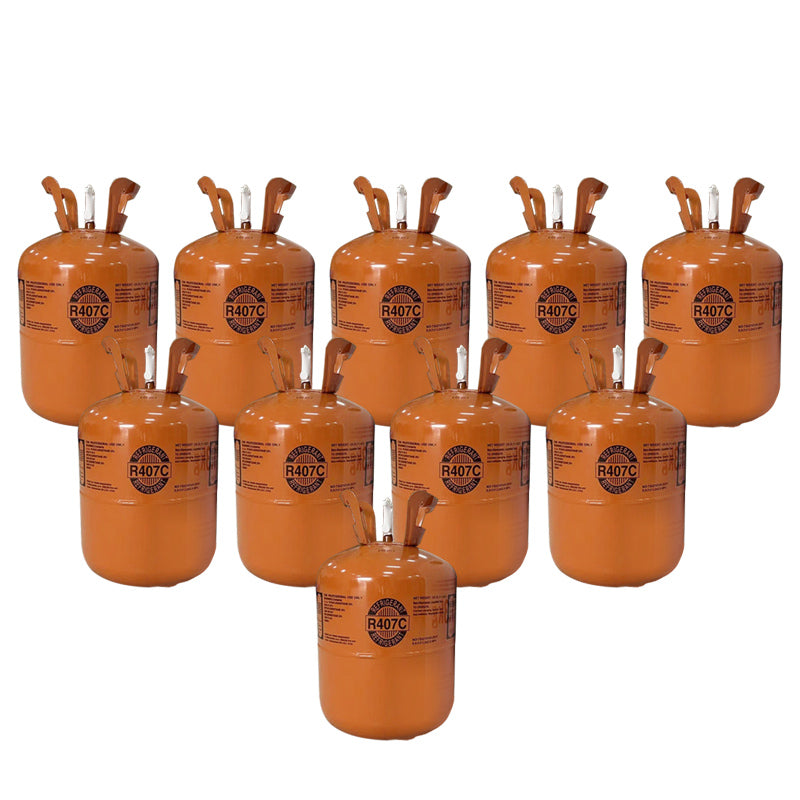 One month pre-sale| 10cylinders R407C refrigerant 25LB cylinder packaging