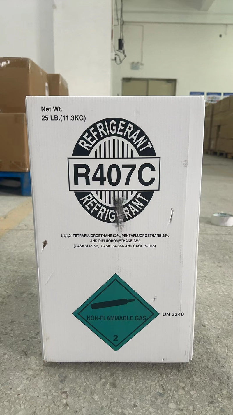 One month pre-sale| 5cans R407C refrigerant 25LB cylinder packaging