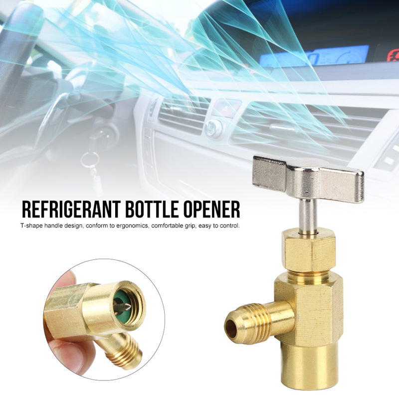 R134A Female Thread 1/2ACME Air Conditioning Refrigerant Bottle Can Opener Valve Air Conditioning Tool