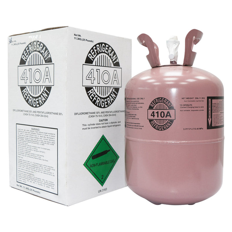 (In Stock)  Steel Cylinder Packaging R410A Tank Cylinder Refrigerant for Air Conditioners 25LB