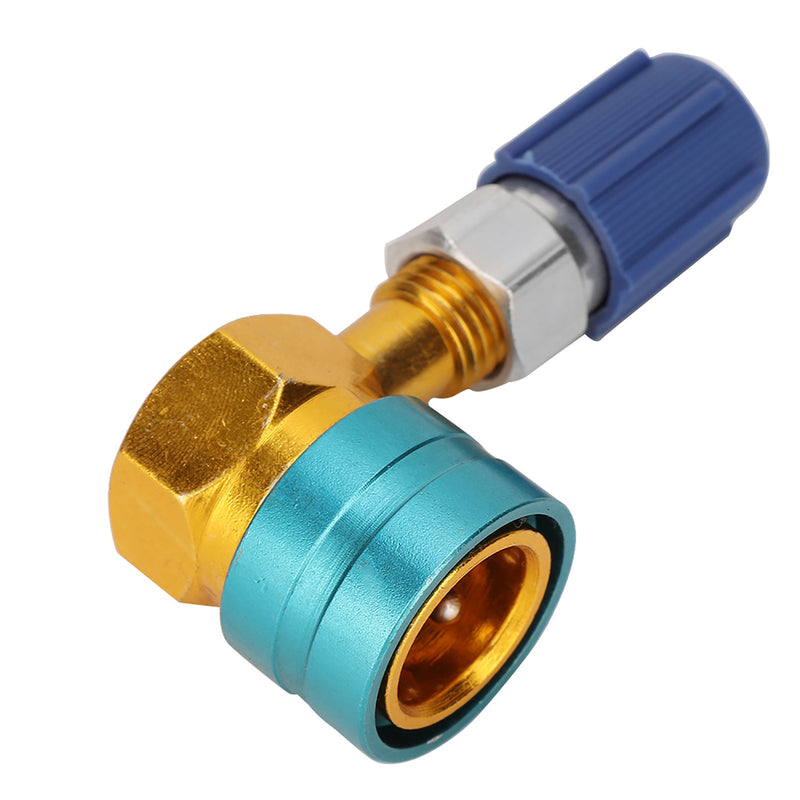 R1234YF to R134A Auto Air Conditioning Refrigerant Coupling Right Angle Simple Liquid Connection