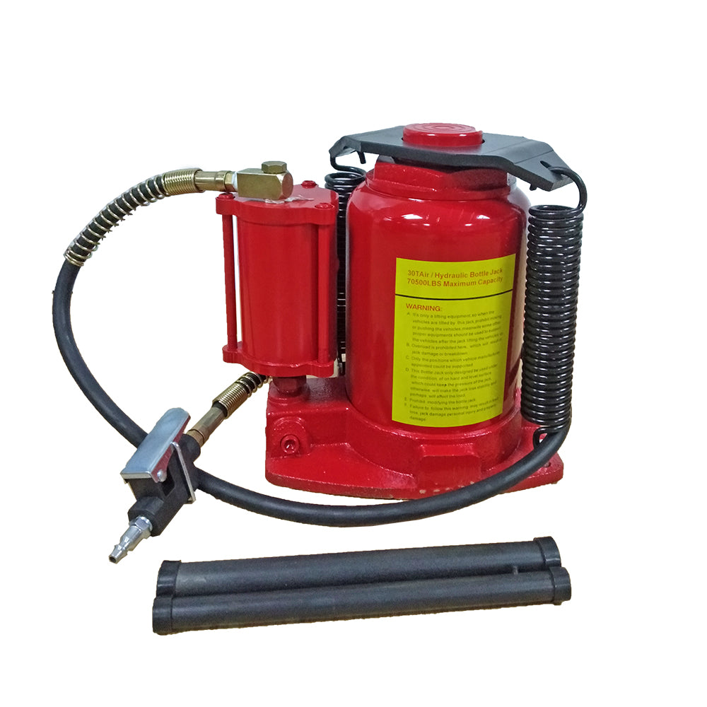 32 Ton Air Hydraulic Bottle Jack Heavy Duty Auto Truck RV Repair Lift Red