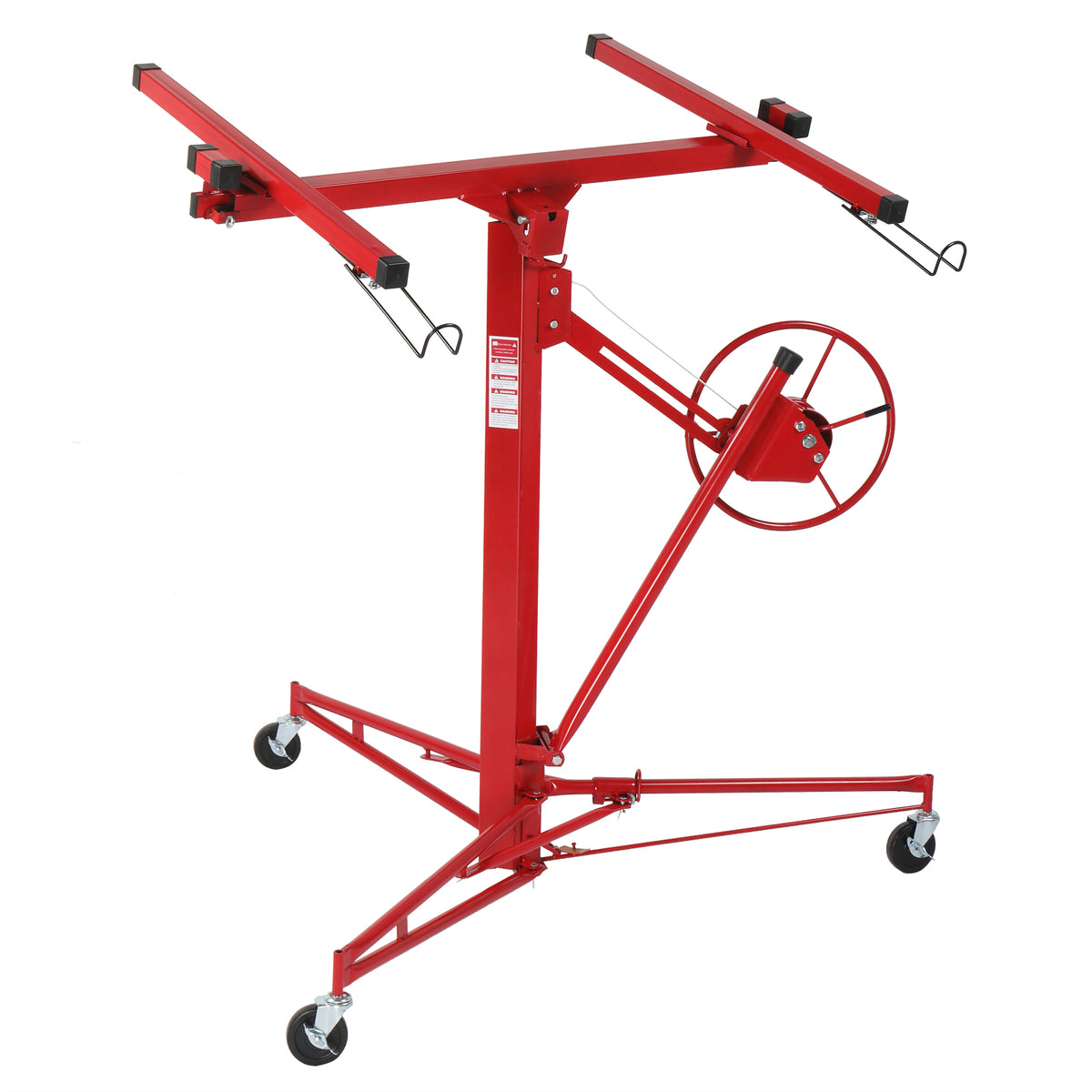 16FT Drywall Lifter Panel Hoist Jack Rolling Caster Construction Lockable 150lbs
