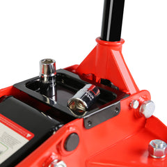 2.5 Ton Low Profile Floor Jack Steel Racing Dual Piston Quick Lift Hydraulic 3.5"-19.5" Lifting Range