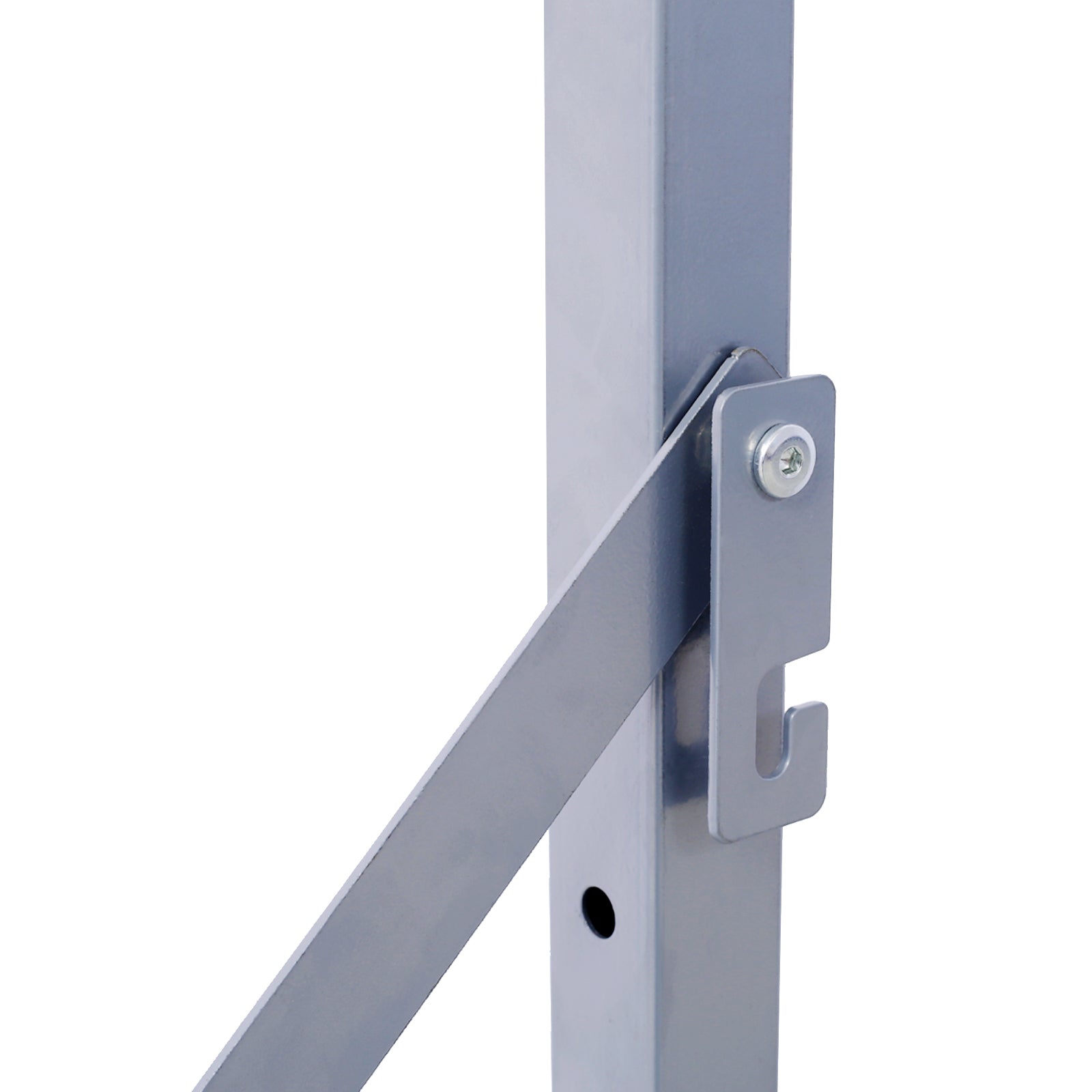 Wall-Mounted Folding Tire Storage, 30.5 to 50.5 Inches Wide, Supports 300 Pounds, Silver