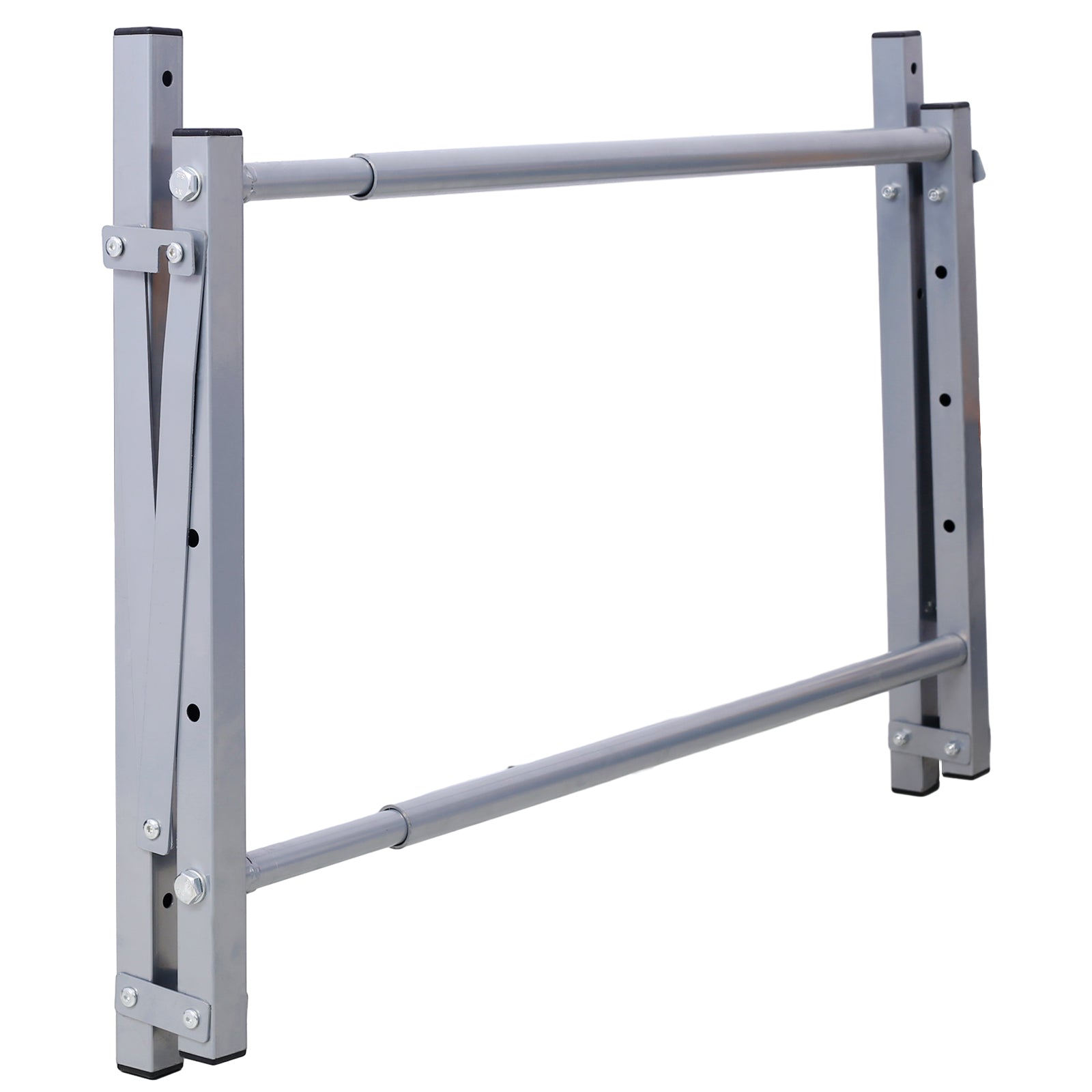 Wall-Mounted Folding Tire Storage, 30.5 to 50.5 Inches Wide, Supports 300 Pounds, Silver