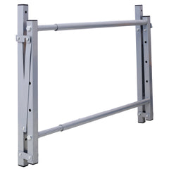 Wall-Mounted Folding Tire Storage, 30.5 to 50.5 Inches Wide, Supports 300 Pounds, Silver