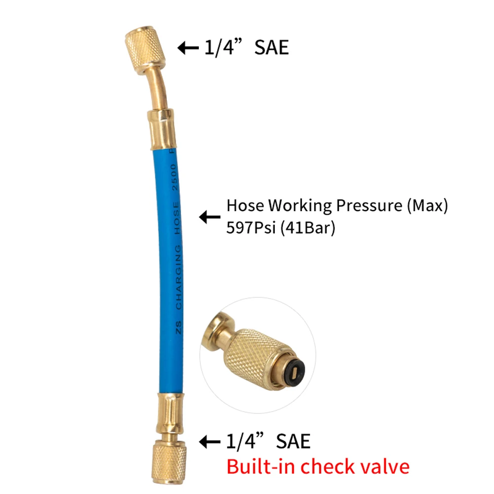 Car A/C Oil/Dye Injector 1oz with R134a Low Side Quick Coupler Adapter 1/4: Air Conditioning Repair Tool Kit for Manual Oil Injection