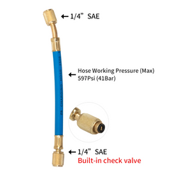 Car A/C Oil/Dye Injector 1oz with R134a Low Side Quick Coupler Adapter 1/4: Air Conditioning Repair Tool Kit for Manual Oil Injection