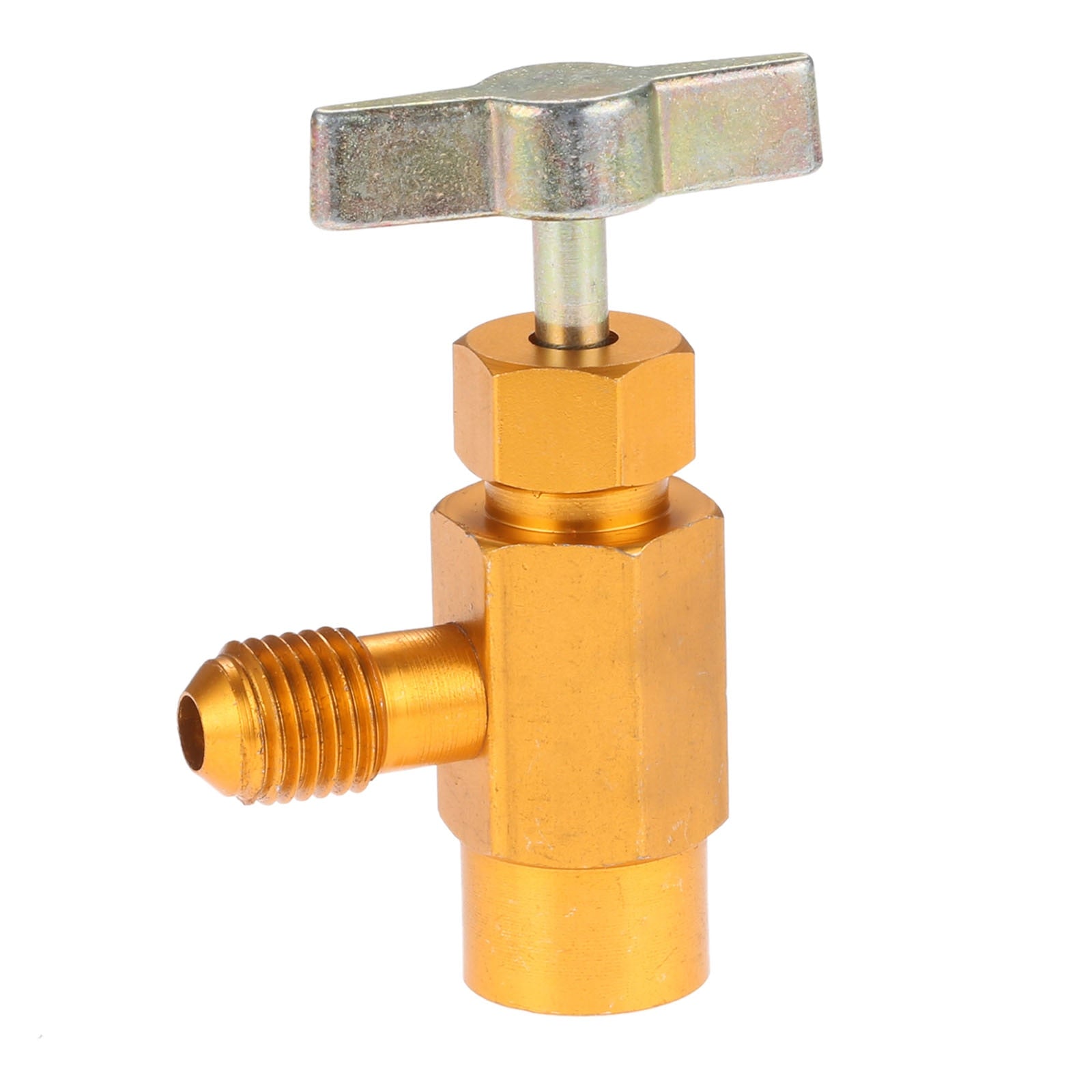 R134A Self-Sealing Can Tap Bottle Opener with 1/2" Female Right Hand Thread and 1/4’’ SAE Male Connector