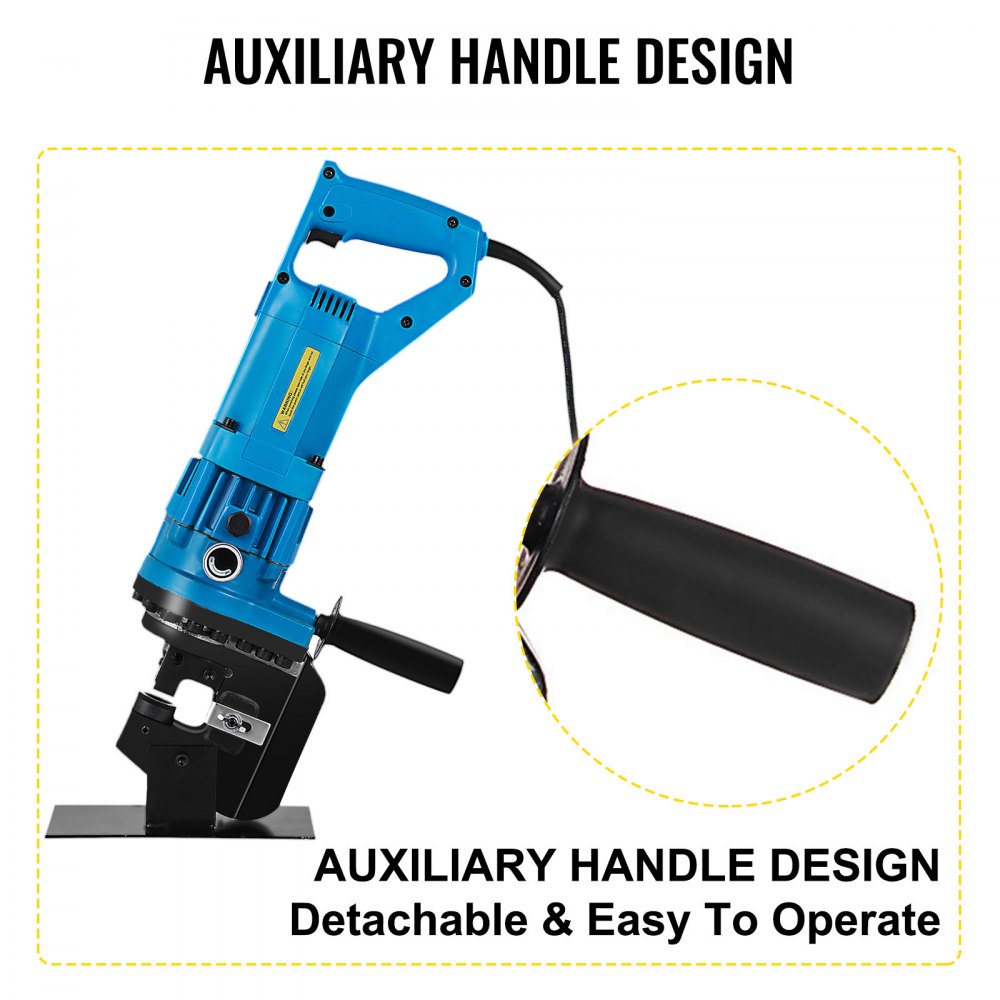 Hydraulic Hole Puncher Cutting Thick 1/4",Electric Hydraulic Hole Punching Tool w/ 5-Dies Set,Hydraulic Metal Hole Puncher w/Manual Oil Return Switch, Hydraulic Hole Punch Machine 900W