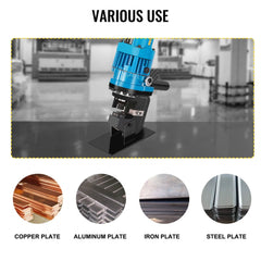 Hydraulic Hole Puncher Cutting Thick 1/4",Electric Hydraulic Hole Punching Tool w/ 5-Dies Set,Hydraulic Metal Hole Puncher w/Manual Oil Return Switch, Hydraulic Hole Punch Machine 900W