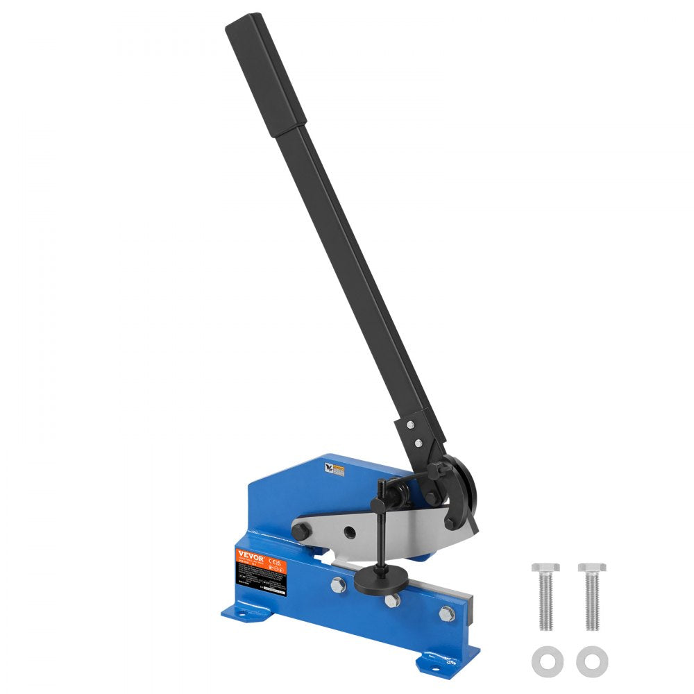8" Manual Hand Plate Shear for Metal Sheet Processing, HS-8 Benchtop Cutter with Q235 Material, for Crafts Thick Steel Crafting, Heavy Duty Roll Press Machine for Builders, DIY Enthusiasts