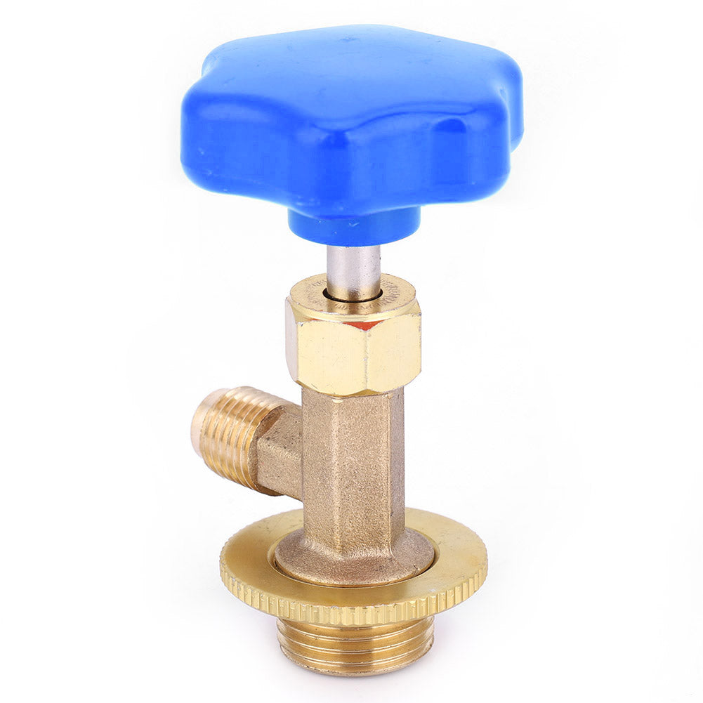 Refrigerant Bottle Opener Brass Dispensing Valve 1/4SAE for Air Conditioning R134/R22R22