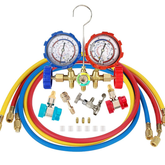R12 R22 R404A R134A Refrigerant Manifold Gauge Air Conditioning Tools Set